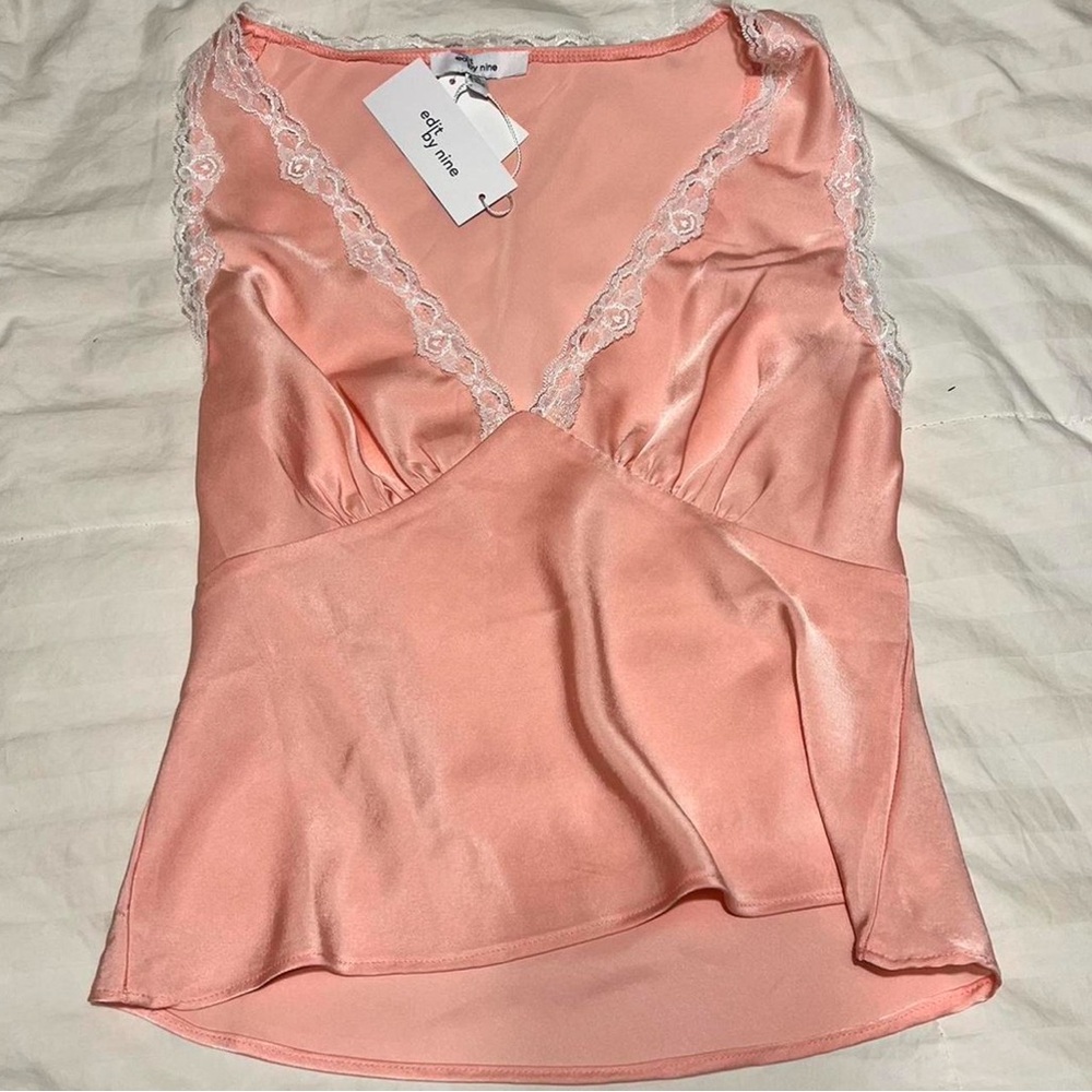 Pink lace top